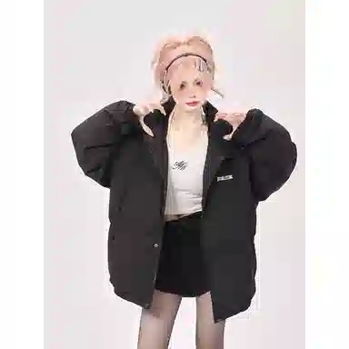 丝絮丝绸 美式宽松设计感冬季韩版时尚外套 棉服 女款