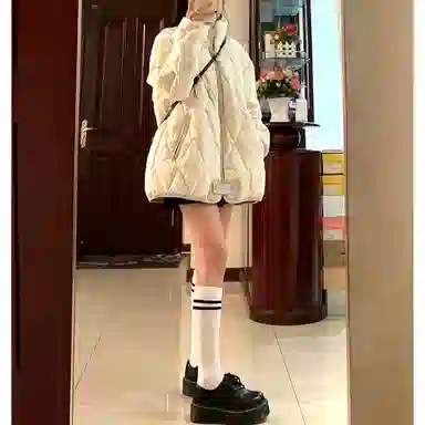 丝絮丝绸 冬季韩系高级感宽松舒适百搭外套棉服 男女同款