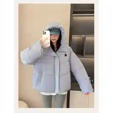 丝絮丝绸 冬季韩版宽松加厚面包服小个子棉衣棉服 女款