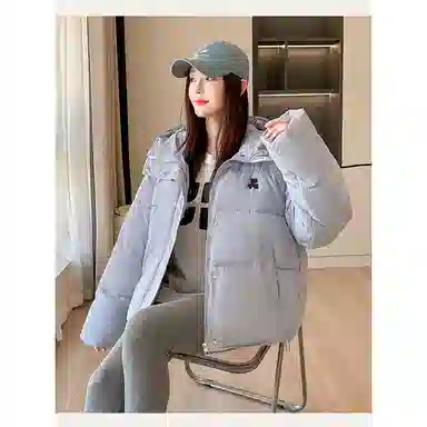 丝絮丝绸 冬季韩版宽松加厚面包服小个子棉衣棉服 女款