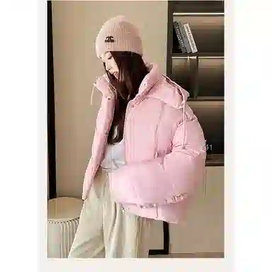 丝絮丝绸 韩系韩版学院风宽松加厚面包服小个子棉衣棉服 女款
