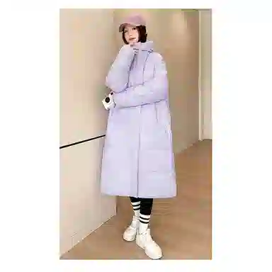 丝絮丝绸 冬季百搭显瘦棉长款保暖大码外套棉服 女款