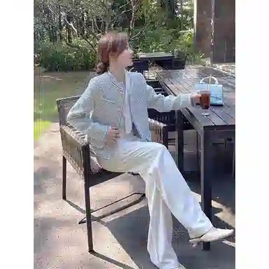 丝絮丝绸 秋季法式高端名媛气质高级感轻奢小香风上衣截短外套 女款