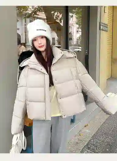 丝絮丝绸 韩系韩版学院风宽松加厚面包服小个子棉衣棉服 女款
