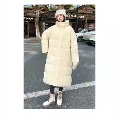丝絮丝绸 冬季百搭显瘦棉长款保暖大码外套棉服 女款