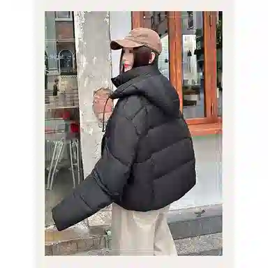 丝絮丝绸 韩系韩版学院风宽松加厚面包服小个子棉衣棉服 女款