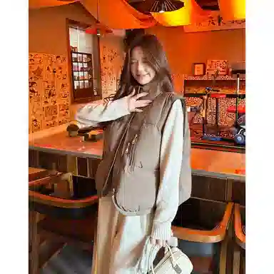 丝絮丝绸 清新时尚舒适百搭马甲 女款