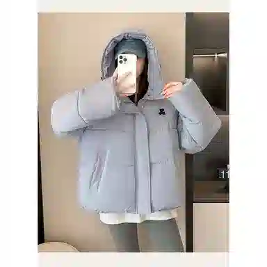 丝絮丝绸 冬季韩版宽松加厚面包服小个子棉衣棉服 女款