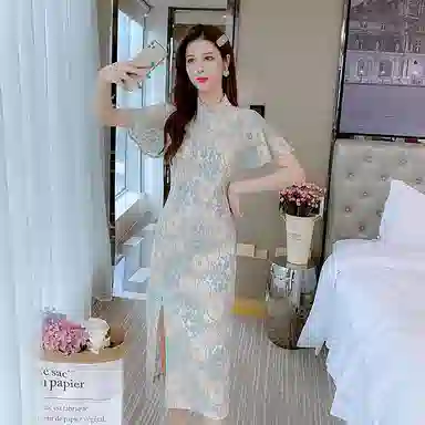 丝絮丝绸 通勤简约舒适百搭休闲短袖连衣裙 女款