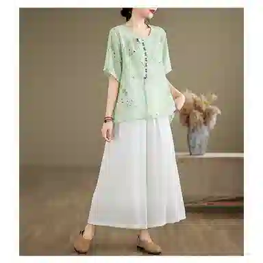 丝絮丝绸 潮流时尚舒适短袖衬衫 女款