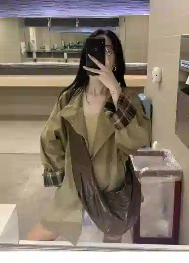 丝絮丝绸 秋高级感休闲宽松显瘦大衣风衣 女款