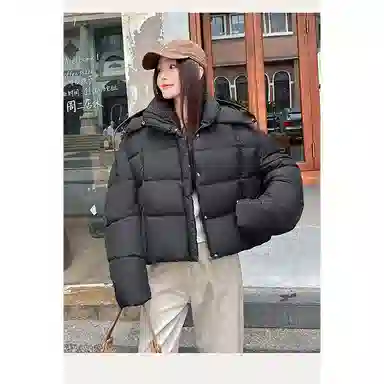 丝絮丝绸 韩系韩版学院风宽松加厚面包服小个子棉衣棉服 女款