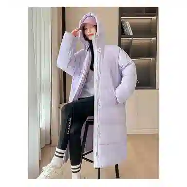 丝絮丝绸 冬季百搭显瘦棉长款保暖大码外套棉服 女款