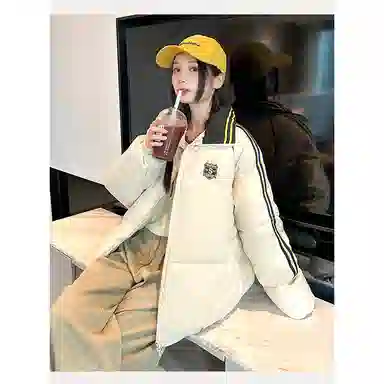 丝絮丝绸 冬季韩版百搭宽松加厚面包服小个子外套棉服 女款