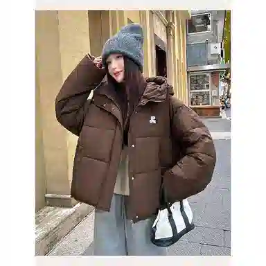 丝絮丝绸 冬季韩版宽松加厚面包服小个子棉衣棉服 女款
