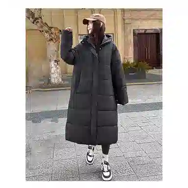 丝絮丝绸 冬季百搭显瘦棉长款保暖大码外套棉服 女款