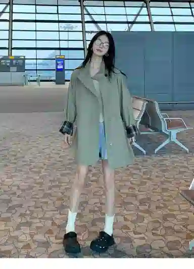 丝絮丝绸 秋高级感休闲宽松显瘦大衣风衣 女款