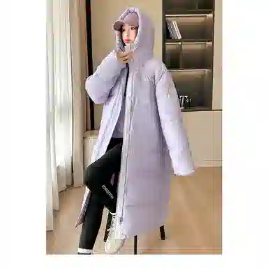 丝絮丝绸 冬季百搭显瘦棉长款保暖大码外套棉服 女款