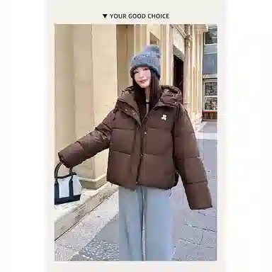 丝絮丝绸 冬季韩版宽松加厚面包服小个子棉衣棉服 女款