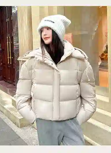 丝絮丝绸 韩系韩版学院风宽松加厚面包服小个子棉衣棉服 女款