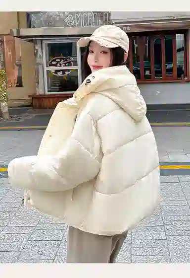 丝絮丝绸 冬季韩版宽松加厚面包服小个子棉衣棉服 女款