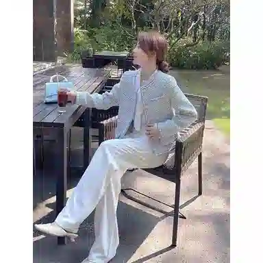 丝絮丝绸 秋季法式高端名媛气质高级感轻奢小香风上衣截短外套 女款