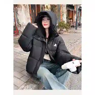 丝絮丝绸 冬季韩版宽松加厚面包服小个子棉衣棉服 女款