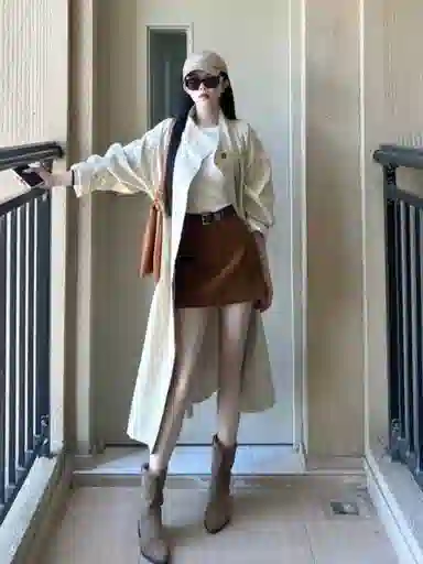 丝絮丝绸 秋季温柔优雅气质穿搭英伦风外套风衣 男女同款