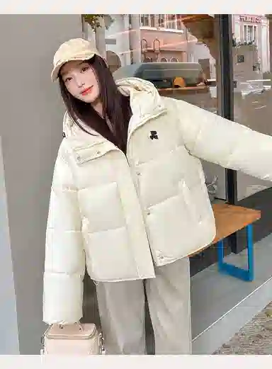 丝絮丝绸 冬季韩版宽松加厚面包服小个子棉衣棉服 女款
