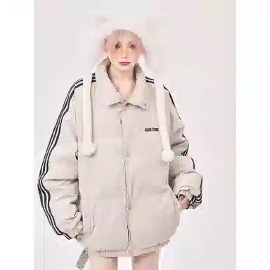 丝絮丝绸 美式宽松设计感冬季韩版时尚外套 棉服 女款
