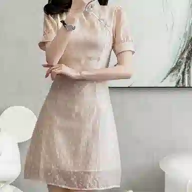 丝絮丝绸 新中式简约百搭短袖连衣裙 女款