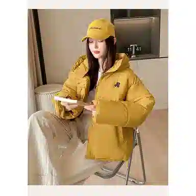 丝絮丝绸 冬季韩版宽松加厚面包服小个子棉衣棉服 女款