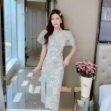 丝絮丝绸 通勤简约舒适百搭休闲短袖连衣裙 女款