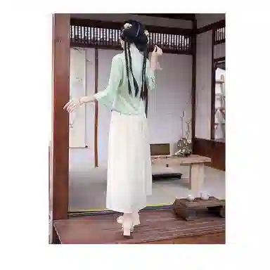 丝絮丝绸 新中式复古文艺提花刺绣汉服两件套裙装套装 女款