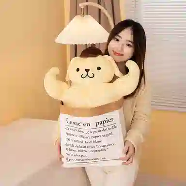 润灿 肌肉布丁狗 胸肌腹肌 玩偶 毛绒公仔