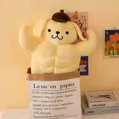 润灿 肌肉布丁狗 胸肌腹肌 玩偶 毛绒公仔