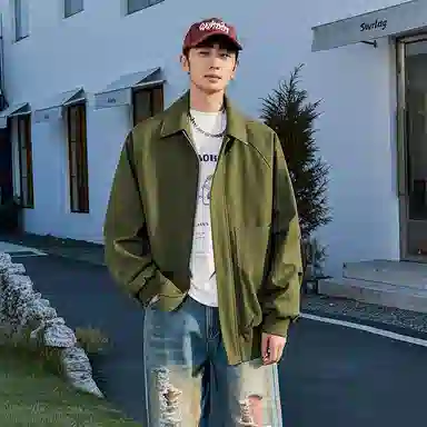 悍戈 美式高街复古风舒适百搭飞行员外套夹克 男女同款