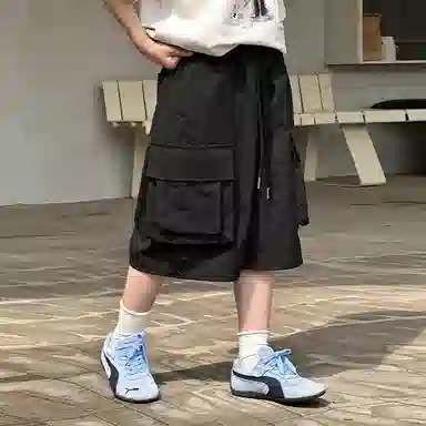 雅鹿 简约纯色百搭短裤 儿童款