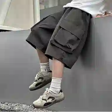 雅鹿 简约纯色百搭短裤 儿童款