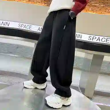 儿童款 雅鹿针织运动裤 洋气时尚纯色百搭