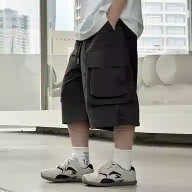 雅鹿 简约纯色百搭短裤 儿童款