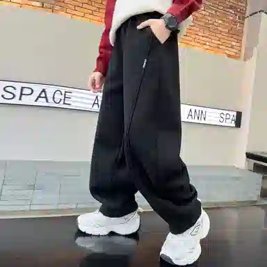 儿童款 雅鹿针织运动裤 洋气时尚纯色百搭