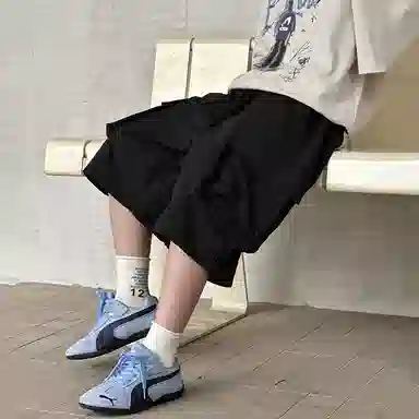 雅鹿 简约纯色百搭短裤 儿童款