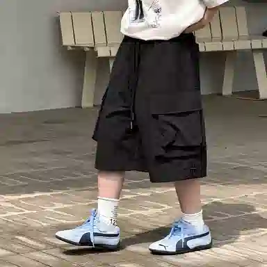 雅鹿 简约纯色百搭短裤 儿童款