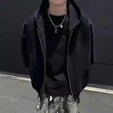 悍戈 美式高街潮牌连帽拉链开衫 宽松舒适且设计多样卫衣 男女同款