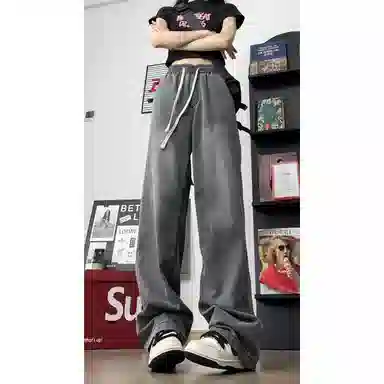 水中花 薄款宽松百搭牛仔裤 女款