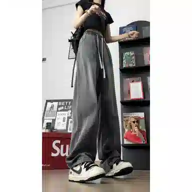 水中花 薄款宽松百搭牛仔裤 女款