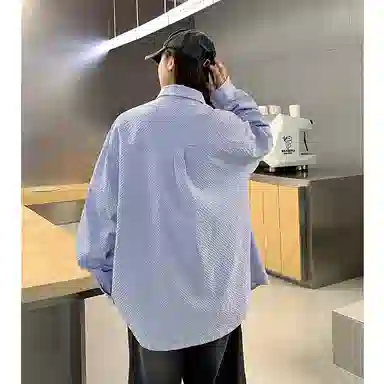 水中花 户外透气镂空夏季薄款翻领小众设计感纯色上衣宽松休闲百搭慵懒风长袖衬衫 女款