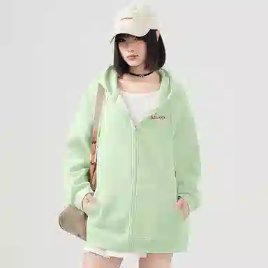 棉致 流星字母简约纯色牛奶丝复合抗皱无性别主义宽松落肩休闲卫衣 男女同款