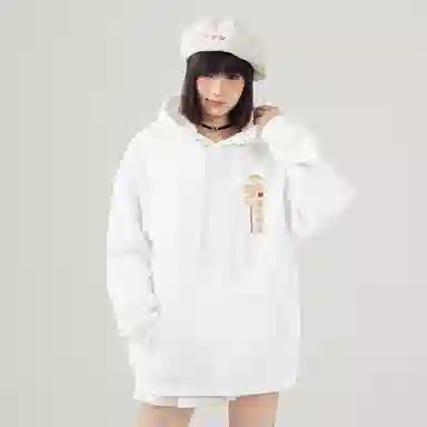 棉致 本命年红色诸事顺遂蛇年宽松加绒舒适连帽重磅纯色百搭潮牌休闲落肩长袖卫衣 男女同款